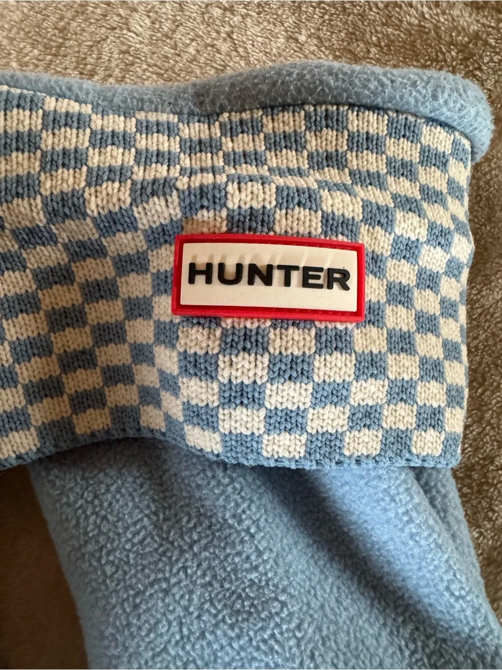 Blue Checkered Hunter Boot Inserts